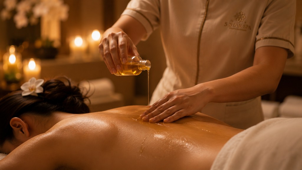 Certified elite therapist providing premium massage at 5 Star Spa